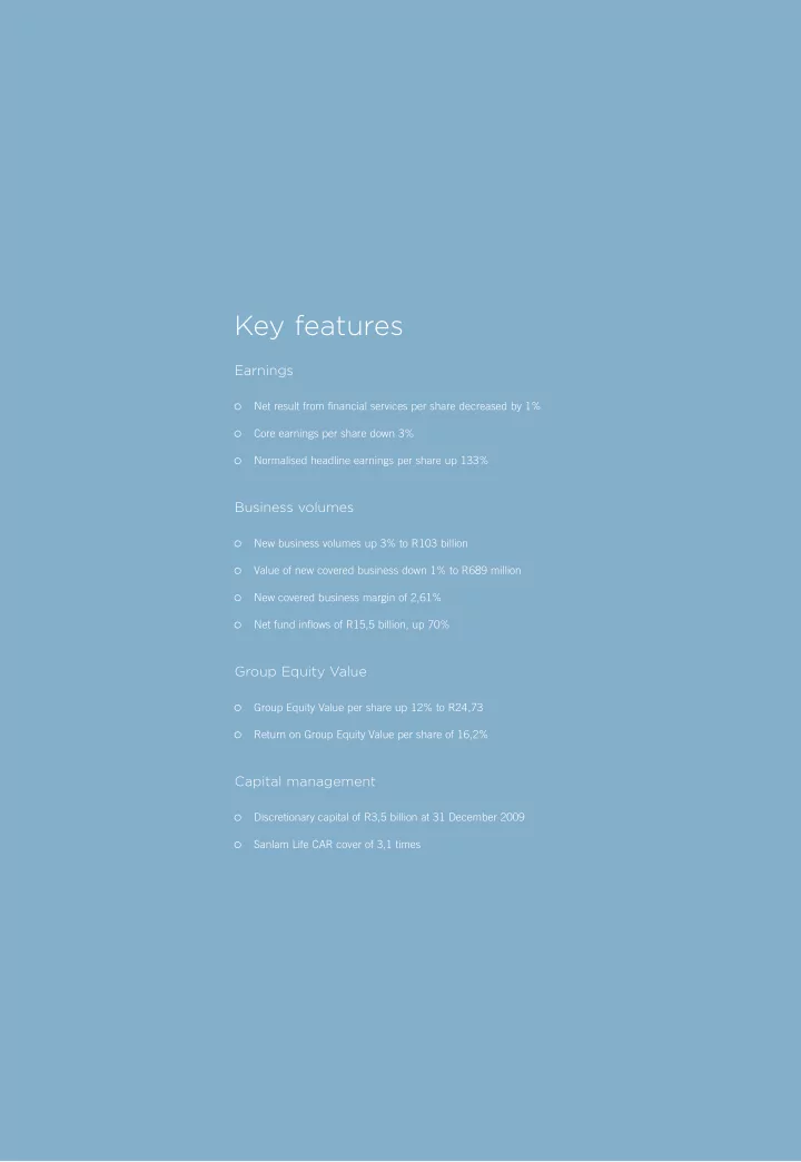 key features