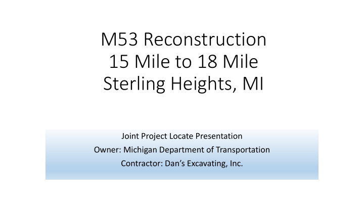m53 reconstruction