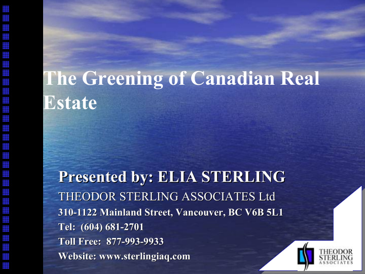 the greening of canadian real estate
