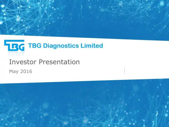 investor presentation