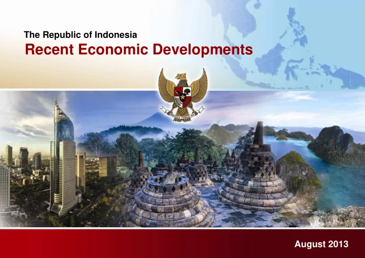 recent economic developments