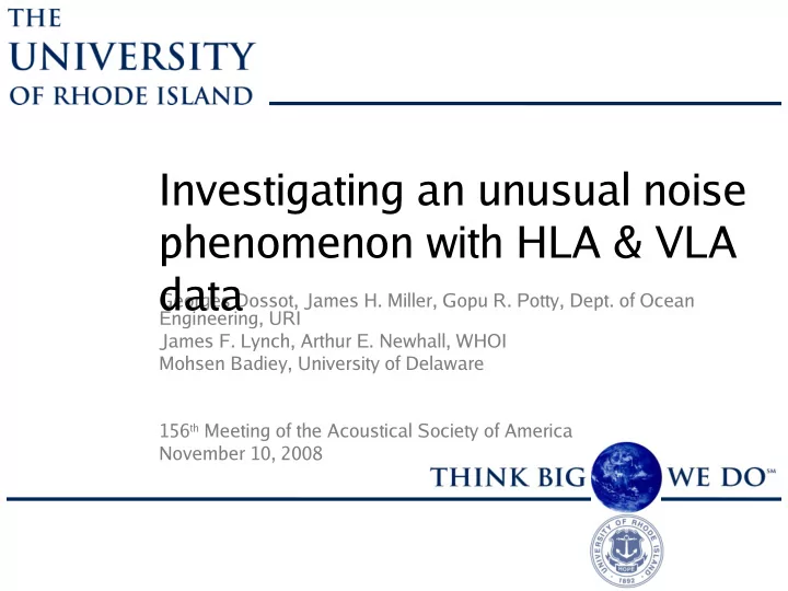 investigating an unusual noise phenomenon with hla amp
