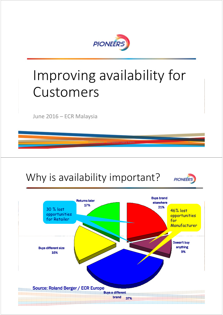improving availability for customers