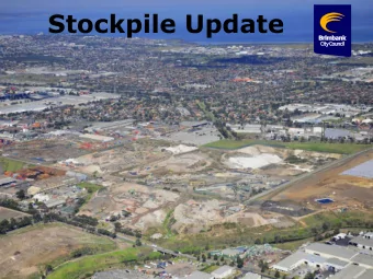 Stockpile Update  Brimbank  Stockpiles update  Delta has lodged amended planning  permit with City