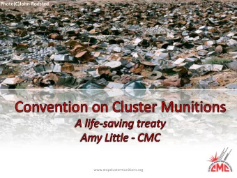 Photo(C)John Rodsted  www.stopclustermunitions.org  Cluster bombs  The cluster bomb problem    A