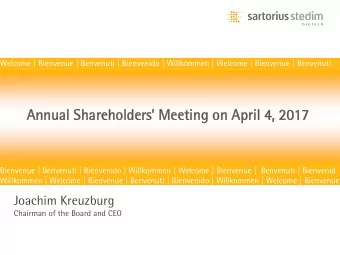 Annual Shareholders Meeting on April  il 8, 2014  14  Annu  nnual al Shareholders Meeting on