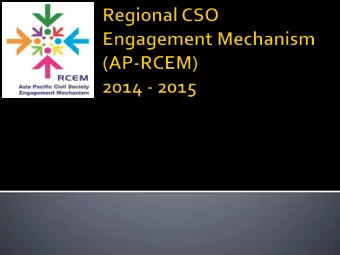 Advisory Group  5 Subregional Focal Points,  14 Constituency Focal Points  Constituency Groups  (1)