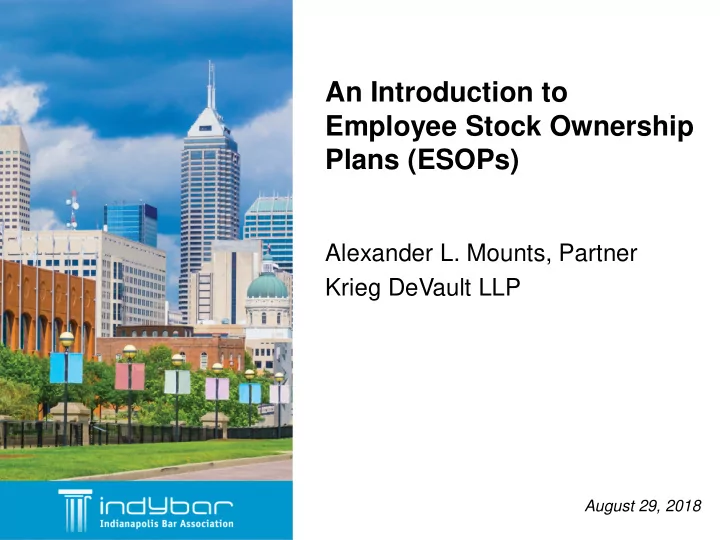 an introduction to employee stock ownership plans esops