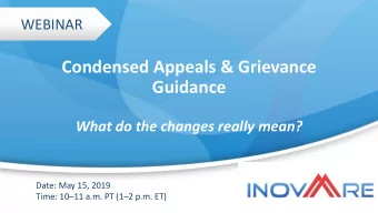 Guidance  What do the changes really mean?  Sponsored by  Date: May 15, 2019 Time: 10  11 a.m.