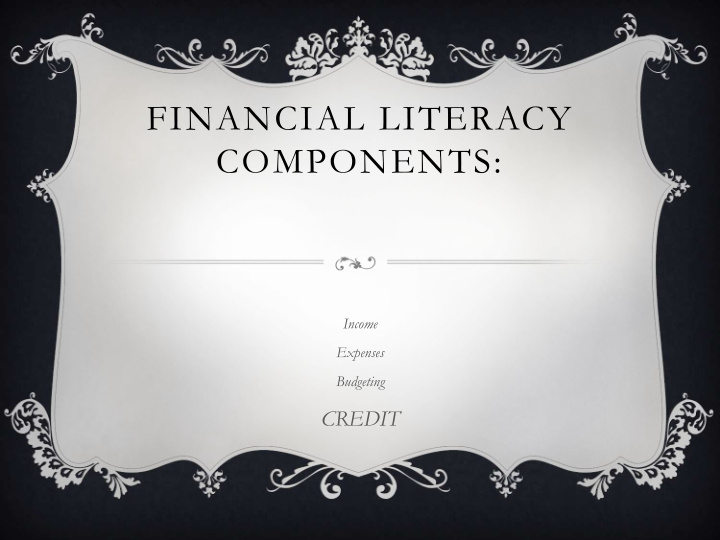 financial literacy components
