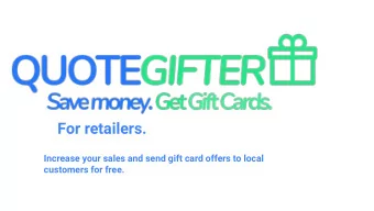 For retailers.  Increase your sales and send gift card offers to local  customers for free.