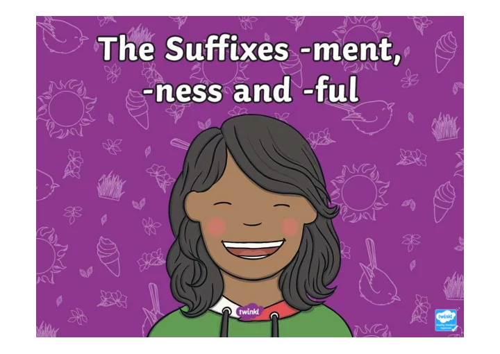 what is a suffix choose the correct answer a race where