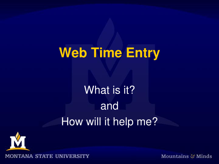 web time entry