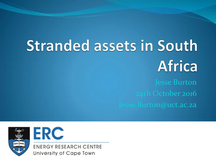jesse burton 24th october 2016 jesse burton uct ac za