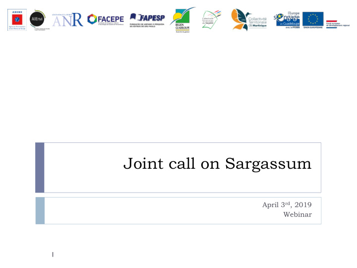 joint call on sargassum