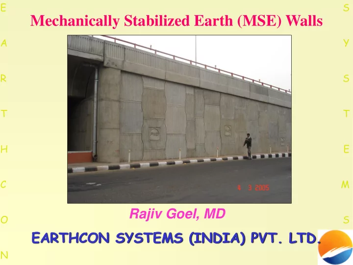 mechanically stabilized earth mse walls
