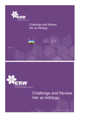 The main messages emerging from our analysis of data, self-evaluation and feedback from key