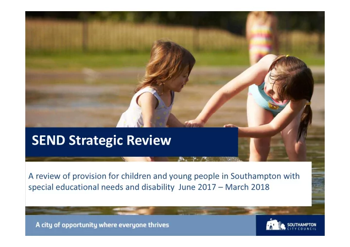 send strategic review