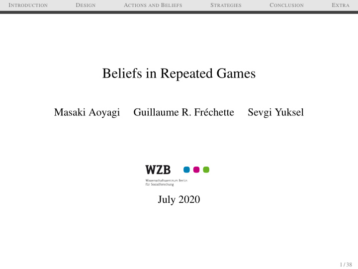 beliefs in repeated games