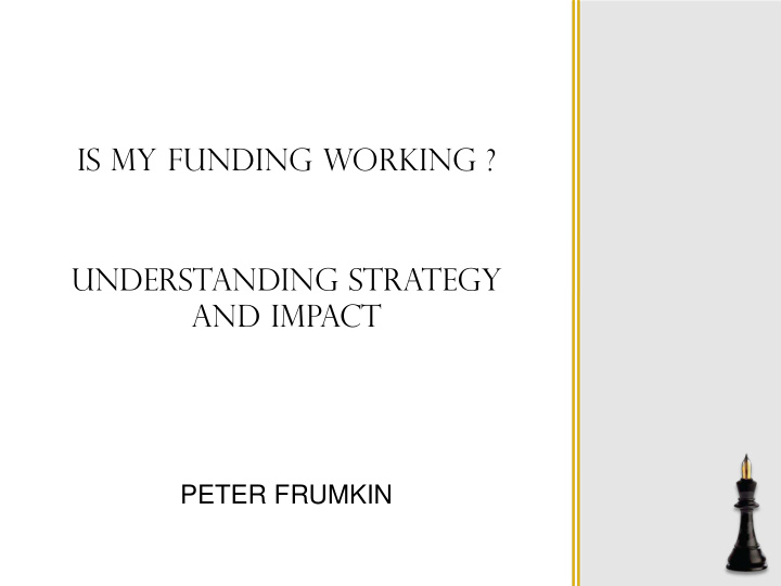 peter frumkin seeking effectiveness through strategy