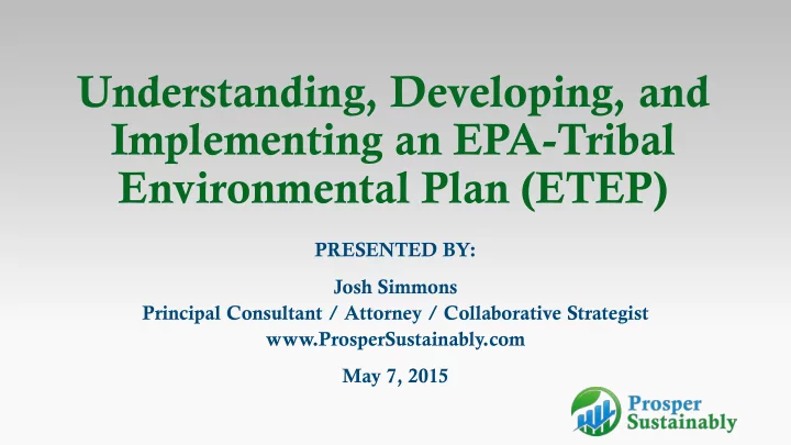 understanding developing and implementing an epa tribal