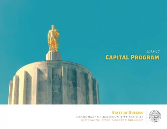 Capital Program  State of Oregon  DEPARTMENT OF ADMINISTRATIVE SERVICES  CHIEF FINANCIAL OFFICE |
