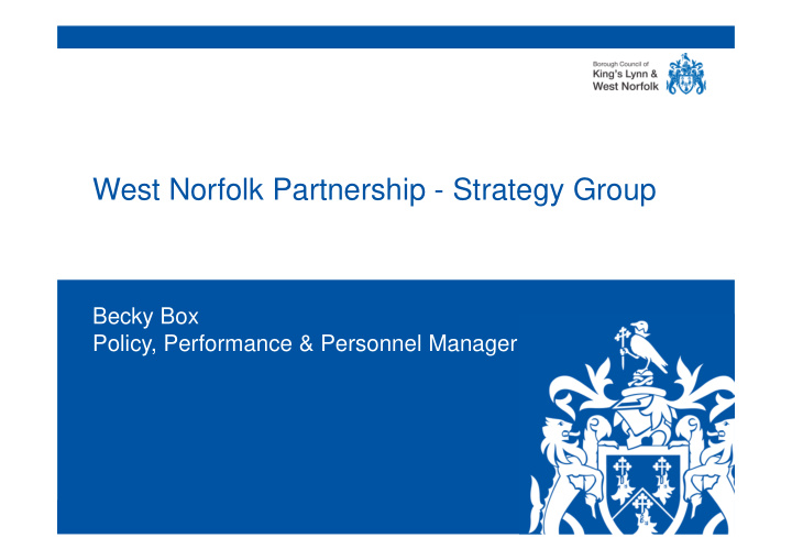 west norfolk partnership strategy group