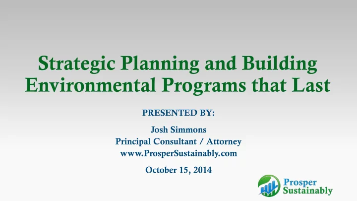 strategic planning and building