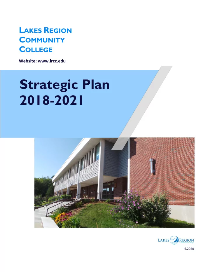 strategic plan 2018 2021