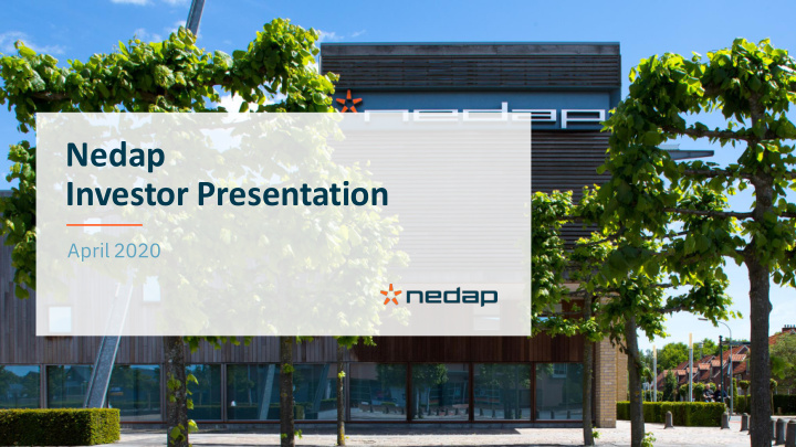 nedap investor presentation