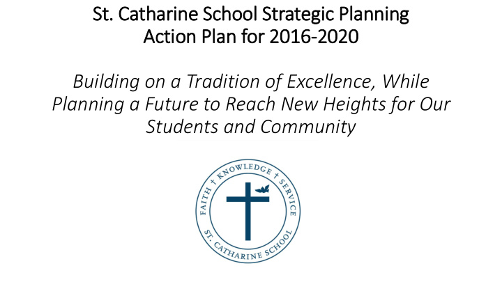 st catharine school strategic pla lanning