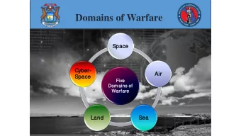 Domains of Warfare  Space  Sp  ace  Cybe  Cy  ber-  Air  ir  Sp  Space  ace  Five  Fi  Domains of