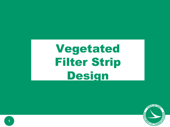 vegetated filter strip design