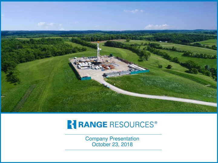october 23 2018 forward looking statements
