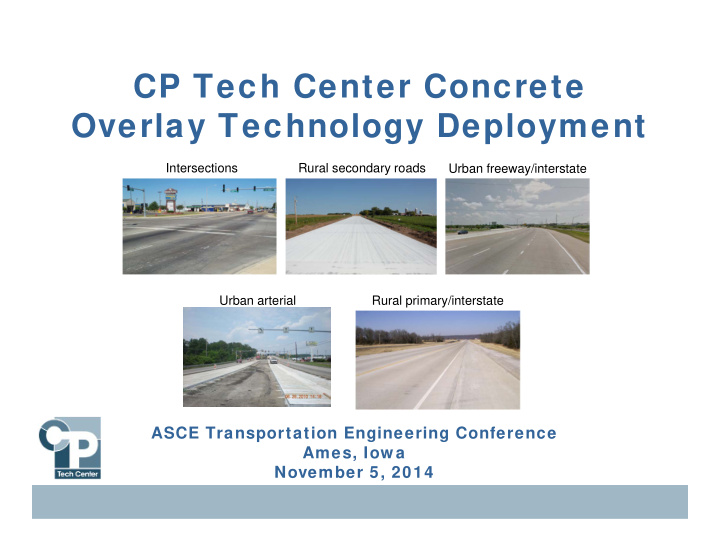 cp tech center concrete overlay technology deployment