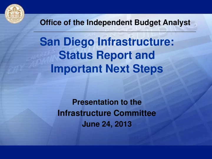 san diego infrastructure