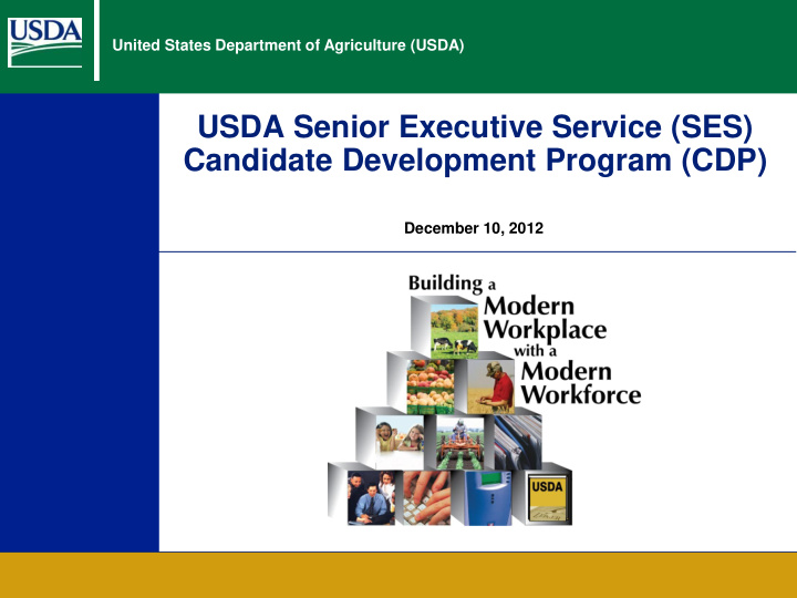 usda senior executive service ses