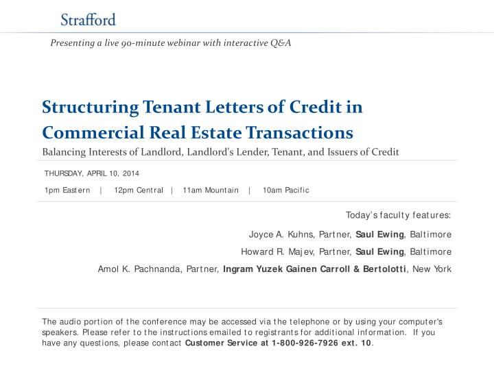 structuring tenant letters of credit in commercial real