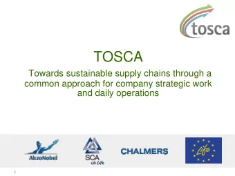 About the project  Funded by the EU LIFE+ Programme  Runs 2009-2011  Co-operation between