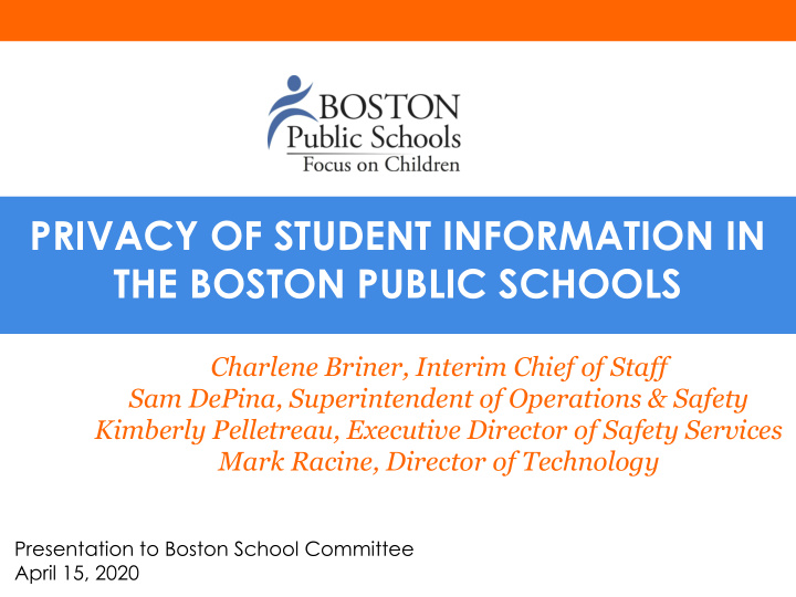 privacy of student information in the boston public