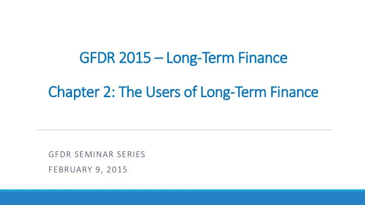 gfdr 2015 2015 long te term finance chapte pter 2