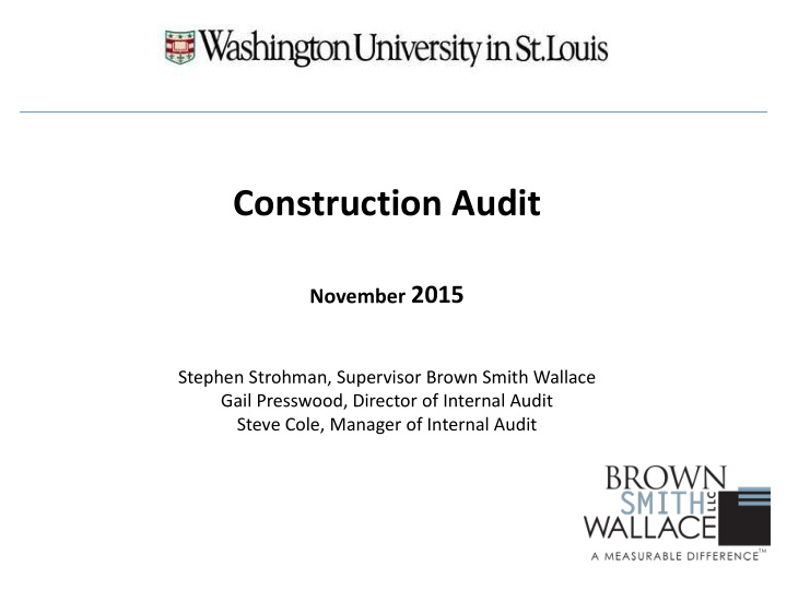 construction audit