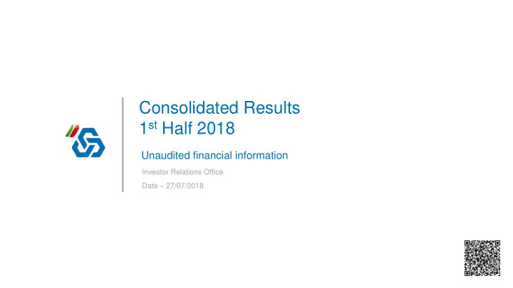 1 st half 2018
