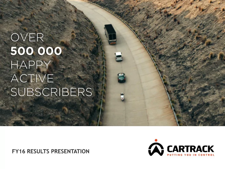 fy16 results presentation