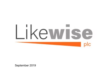 September 2019  Management Team  Management Team  PLC Board  PLC Board  Paul Bassi  Paul Bassi  Non