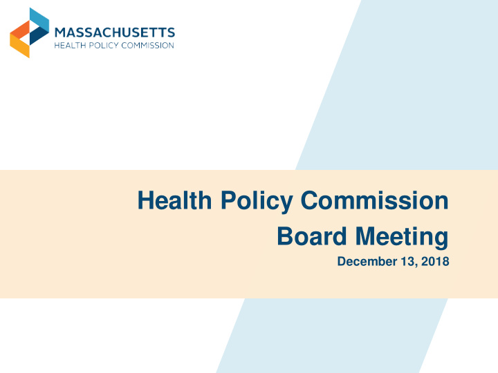 health policy commission board meeting