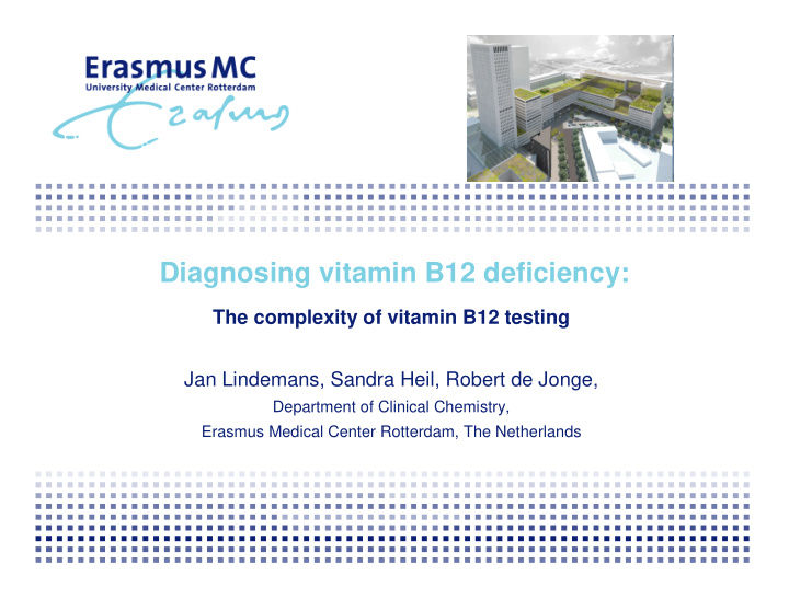 diagnosing vitamin b12 deficiency
