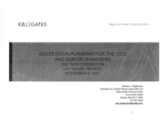 K&amp; L I GATES l: n r * t~ k`I E~ kp  [l{ tn*F lo r  Kiyi  g  3r Categories of