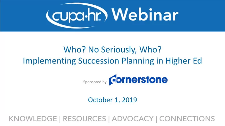 who no seriously who implementing succession planning in