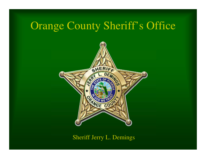 orange county sheriff s office